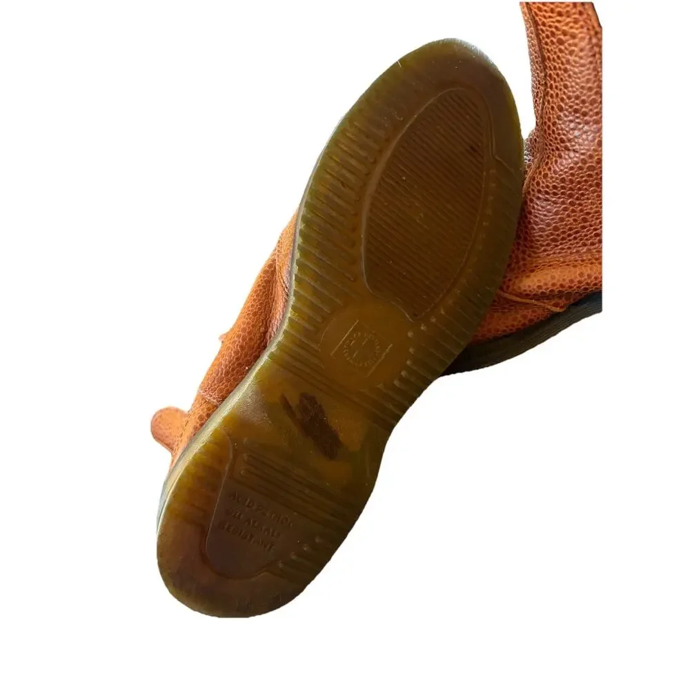 Dr. Martens Women's Flora Brown Snakeskin Pattern Leather Chelsea Boots